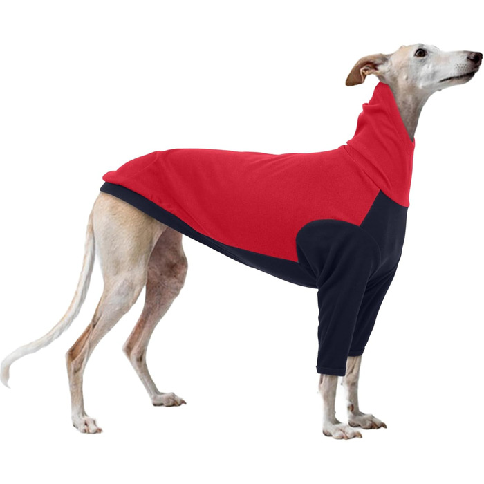 Теплий плед-манті для віндхундів: Whippet, Greyhound, плед-кокон для собак, червоний, розмір S