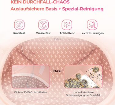 Лотки для котів CATLINK Baymax з автоочищенням, 70л, XXL, 7-рівневий захист від протікання, керування через додаток, розпізнавання кількості котів – підходить для кількох котів, білий (рожевий)