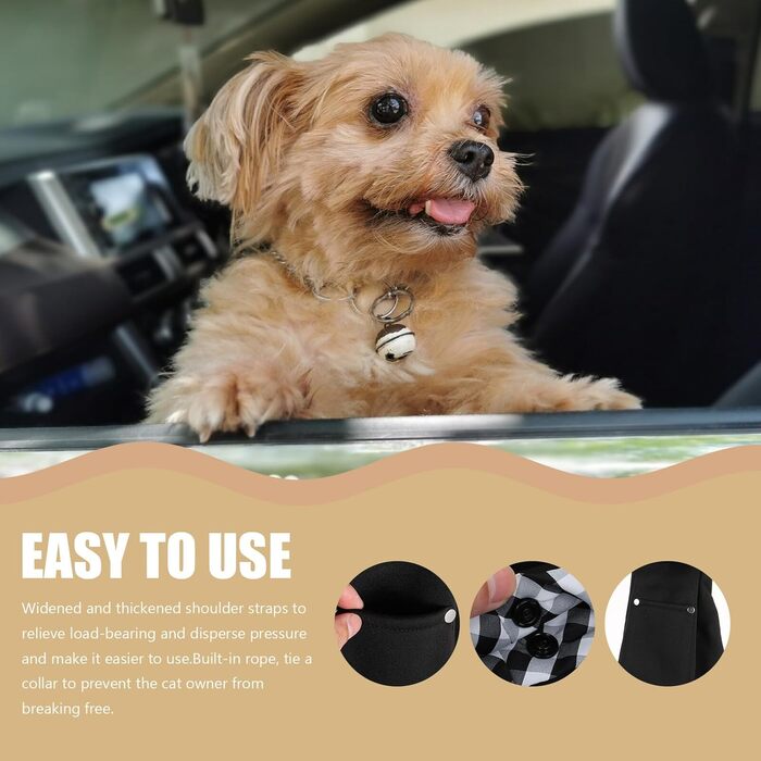 Сумка-переноска для тварин Toyvian: дихаюча, міцна, для собак та котів, з регульованим ременем