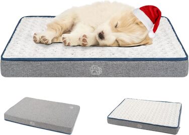 Підстилка для собак EMPSIGN, 60x45x7,5 см, водонепроникна, знімний чохол, для собак та котів, сіра