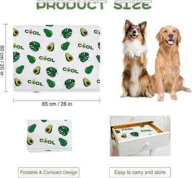 Кілим-охолоджувач для собак та котів Ninonly 50 x 65 см - самоохолоджуючий, водонепроникний, з нетоксичним гелем (Авокадо)