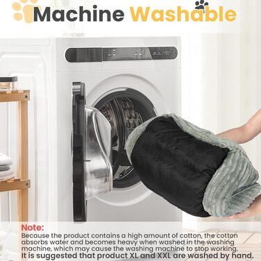 Ківш для собак великих порід, котячий лежак, миється, пухнастий, м'який та теплий, сірий, 90*68*19 см XL