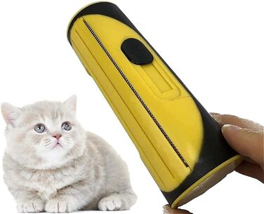 Щітка для тварин 3-в-1 для собак та котів: видалення шерсті, самоочищення, для довгої та короткої шерсті (жовта)