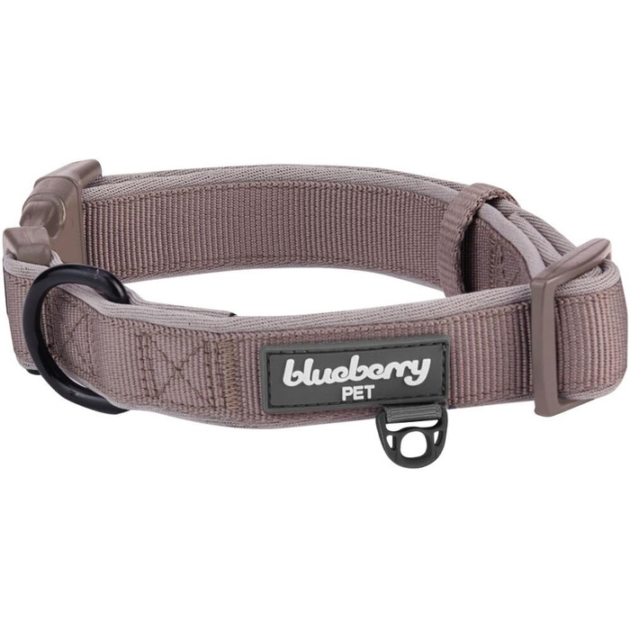 Blueberry Pet м'який та міцний класичний нейлоновий нашийник з неопреновою підкладкою для собак, боброво-коричневий, розмір L