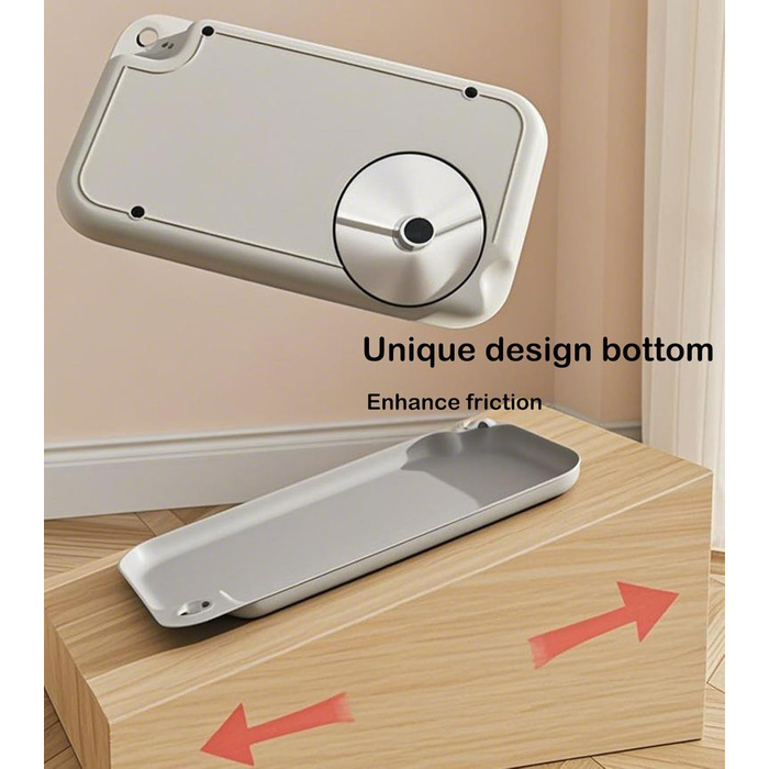 Водонепроникний килимок для годування собак та котів Octonyluck, 57.5x35.5 см, сірий