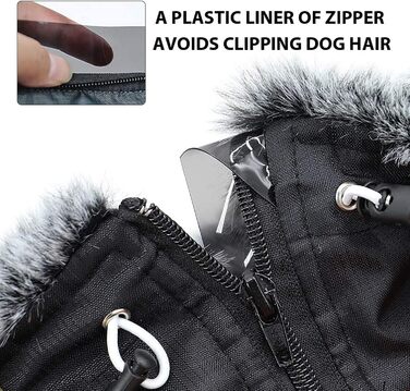 PETCUTE Водонепроникний зимовий одяг для собак, тепла куртка для маленьких та середніх собак, з кріпленням для повідка, 6XL, блакитний