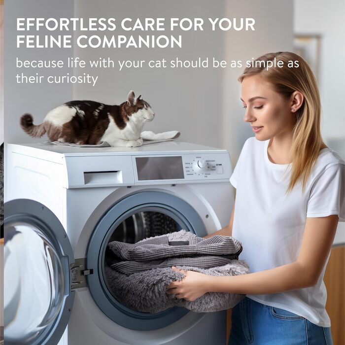 Ліжко для котів Navaris з додатковим подушкою - для собак та котів - м'яке ліжко для котів та собак - кошик для котів, що можна прати - підходить для маленьких собак