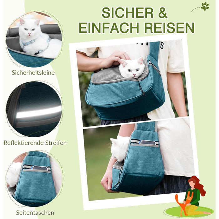 Сумка-переноска для собак та котів ALLSOPETS, блакитна, до 5 кг