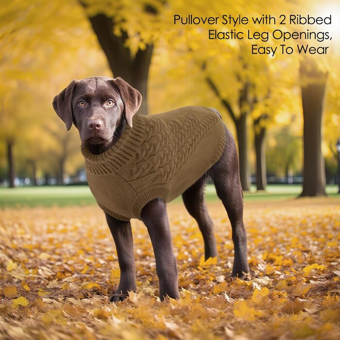 Пуловер для собак AOFITEE, коричневий