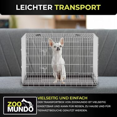 Zoomundo XXL клітка для собак, металева переноска 121x74x81 см, складаний вольєр з пластиковим піддоном, чорний