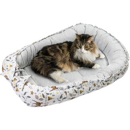 Килимок для кота та собаки Medi Partners 75x60x10 см - м'яке ліжко-гніздо для котів та собак середніх розмірів