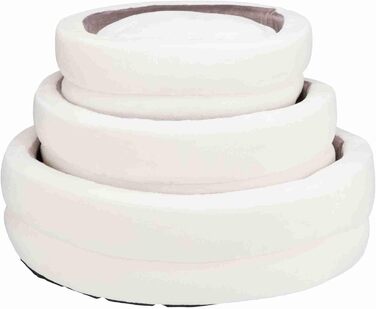 Кругла лежанка для собак Trixie Bett Levi, діаметр 45 см, кремово-сіра, S