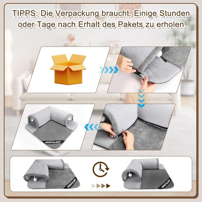 Туннель для котів Origintek, іграшка-ліжко, великий 70x70 см