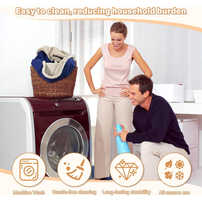 Водонепроникний плед Catalonia Classy: захист дивану та ліжка, 152 x 127 см, Navy/Taupe