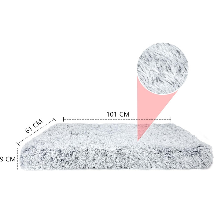 М'який лежак для собак, нековзна підкладка, крісло-гніздо для великих собак, сірий, 100 x 60 см