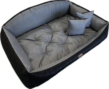 Ортопедичне ліжко для собак Dogs4Life: м'яке, миється, для собак маленьких, середніх та великих (S-XXL, сірий)