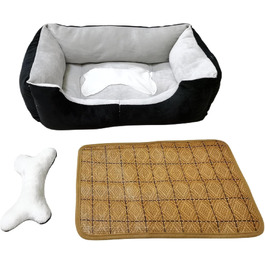 Крісло-ліжко для собак Flying Wings, м'яке та зручне, сіро-чорне (70x50 см)