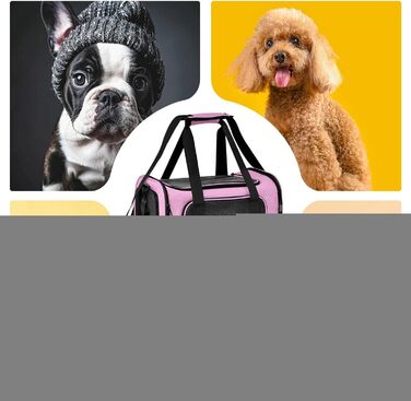 М'яка переноска для котів та собак, рожева | Переноска для тварин, дихаюча, портативна, складна | Katzentransportträger