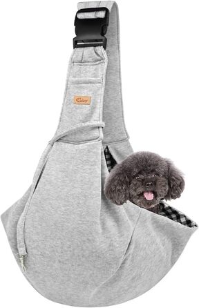 Сумка-переноска для собак CUBY, регульована, двостороння, для маленьких та середніх собак, звільняє руки, з ременем безпеки, кишеня на блискавці, знімна килимок для прогулянок, підкладка на плече, Зелений (застібка, Сірий, Регульована)