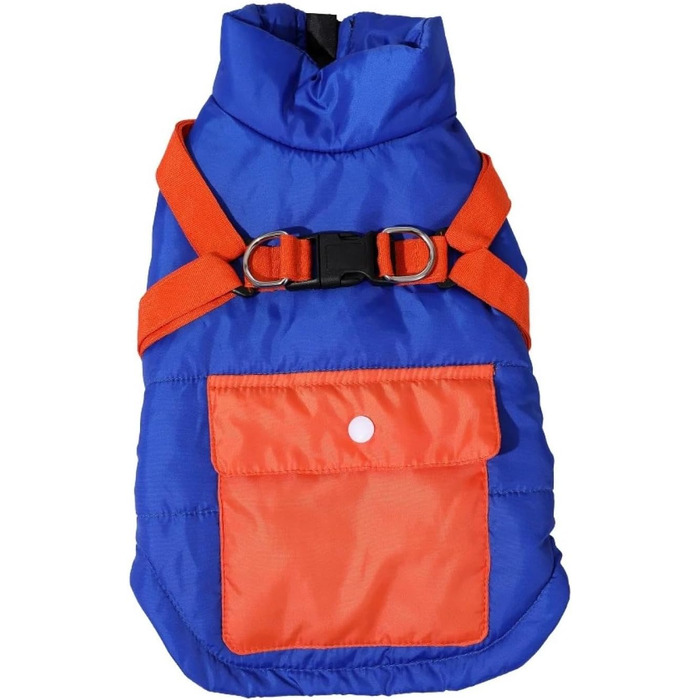 Легка та м'яка водонепроникна куртка для собак (Шиба-іну, Бульдог, Йоркширський тер'єр, Мопс), блакитна, розмір S