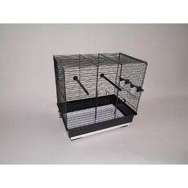 Клітка для птахів металева чорна 40x25,5x38,5 см