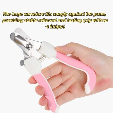 Кусачки для собак та котів, професійні, з нержавіючої сталі, з захистом від перерізання, рожеві