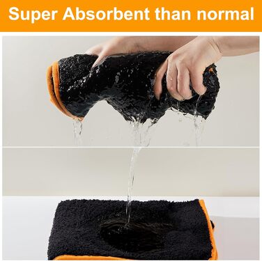 Рушник для собак Bienbee, чорний, XXL, швидковисихаючий, супер вбираючий