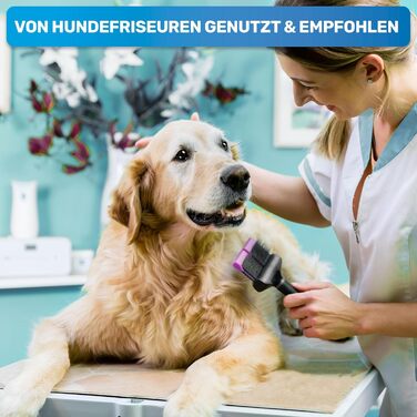 BluePet ZupfZeug Pro професійна щітка для довгошерстих собак і котів, двоголова, рожева, для видалення підшерстя, ковтунів і вузлів