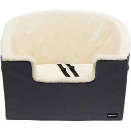 Підвищений автокрісло для тварин Amazon Basics, великий, сірий, 45.7 x 55.8 x 40.6 см