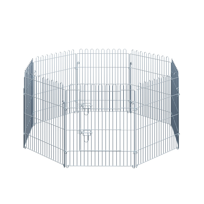 PawHut Відкритий вольєр для цуценят з 8 частин Puppy Run & Playpen, 63x76 см, безпечний і стайня | Аосом