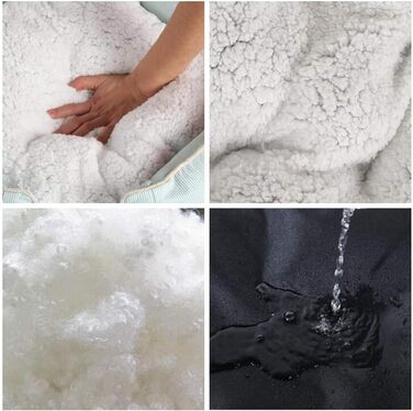 Кругле ліжко для собак та котів з бавовни, самонагріваюче, знімний внутрішній подушкою