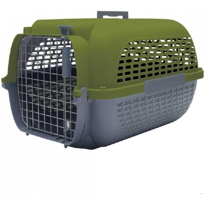 Транспортна переноска Dogit Catit Voyaguer для домашніх тварин, розмір L, 61x41x37 см, сіро-хаки, пластикова