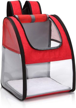 Рюкзак для собак і котів PETCUTE: переноска-рюкзак для прогулянок та подорожей (червоний)