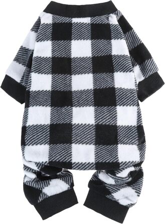 Піжама для собак SCENEREAL: теплий, м'який комбінезон для маленьких та великих собак, чорного кольору. Підходить для зими та святкування Нового року.