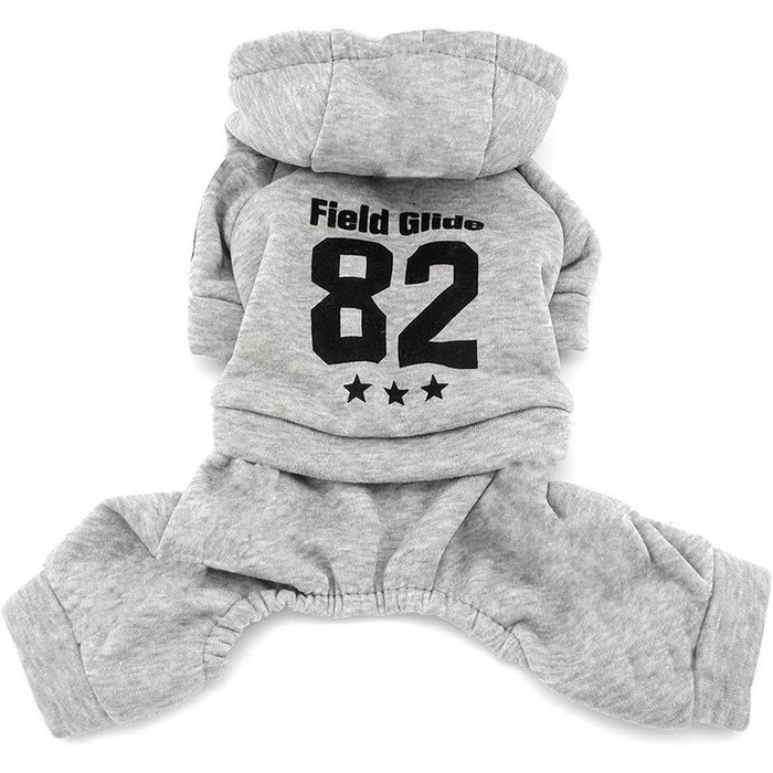 Зимовий комбінезон для собак Ranphy, флісова підкладка, теплий костюм, сірий колір, XL