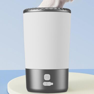 Автоматичний мийник лап для собак Hogvinnatil, електричний, для котів, цуценят, білий/чорний