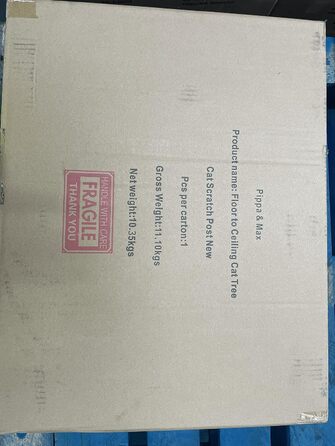 Котячий комплекс Kratzbaum Deckenhoch XL: сірий, 215-280 см, регульована висота, котячий будиночок, кігтетопка, ігровий комплекс