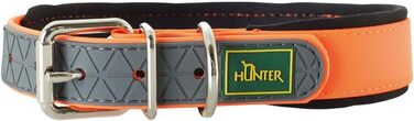 Нашийник для собак HUNTER CONVENIENCE COMFORT, нейлон, неопрен, 60 см, неоново-помаранчевий