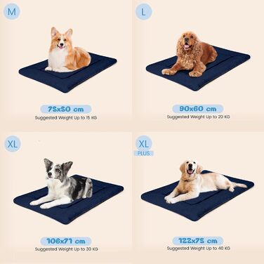 Крісло-ліжко для собак середніх порід Baodan, 90x60 см, миється, з антиковзною основою, блакитне