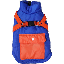 Легка та м'яка водонепроникна куртка для собак (Шиба-іну, Бульдог, Йоркширський тер'єр, Мопс), блакитна, розмір S