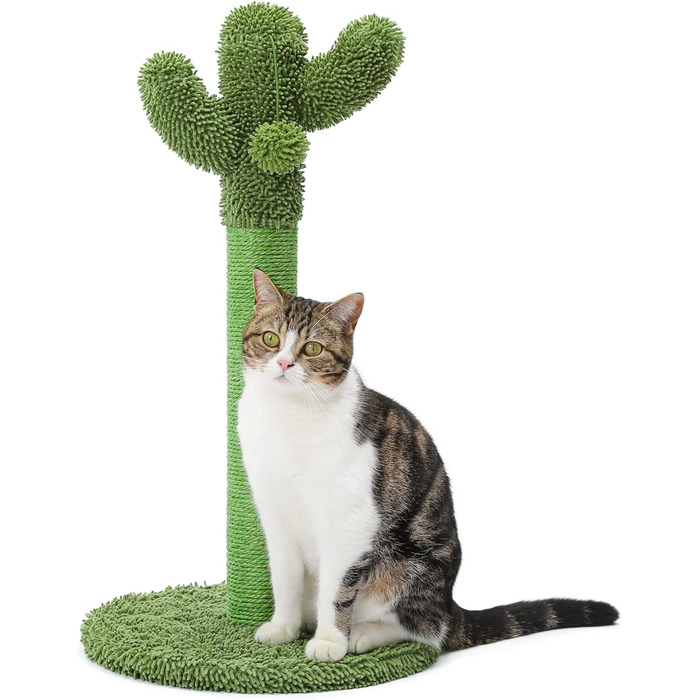 Дряпка для котів Made4Pets Кактус 55,1 см, з натурального сизалю, для кошенят, з іграшками, для дому