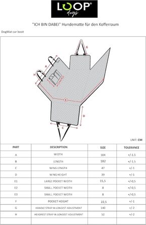 Захист для автосидіння Loop Hundematte: водонепроникний килимок для собак з кишенями, антислизький, миючий | LOOP-DMK5000