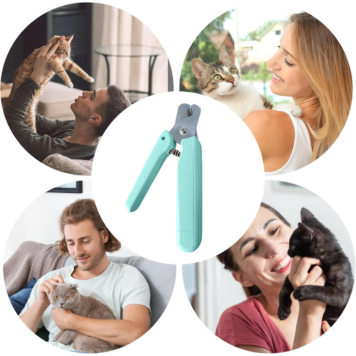 Електричний триммер для обрізки кігтів домашніх тварин 2-в-1 з LED-підсвічуванням, захисним насадком та ергономічним дизайном для собак та котів (світло-зелений)