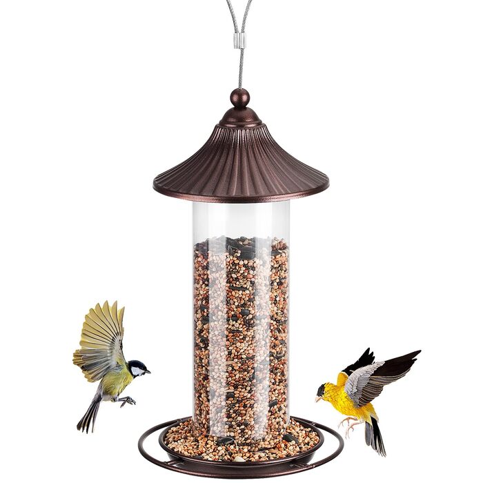 Металевий годівник для птахів, підвісний, 0,36 кг - цілорічне годування, для саду та тераси