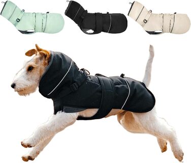 Тепла зимова жилетка для собак Wintermante, флісова підкладка, захист від снігу, кріплення для шлейки, чорний, XL