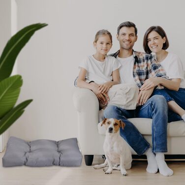 Ліжко для собак Relaxdays 75x50 см, водонепроникне, м'яка подушка для собак і котів, пране, сіре