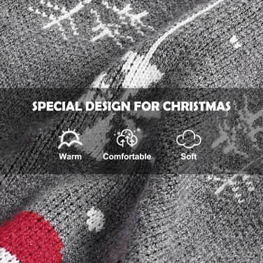 Пуловер для собак на Різдво, теплий вовняний пуловер з коміром-гетром для собак, малі та середні породи (Сірий, S)