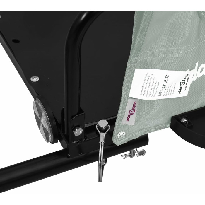 Фahrradanhänger ARKEM: Кошик-причіп для велосипеда з тканини Oxford та металу (сірий)