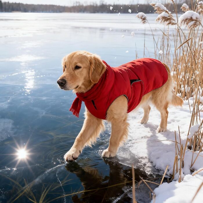 Зимова куртка для собак Mante, тепла пуховка для собак та котів. Міцна в'язана куртка з м'якого матеріалу для комфорту та тепла. (М'ятно-зелений, ) М'ятно-зелений (S, Червоний)