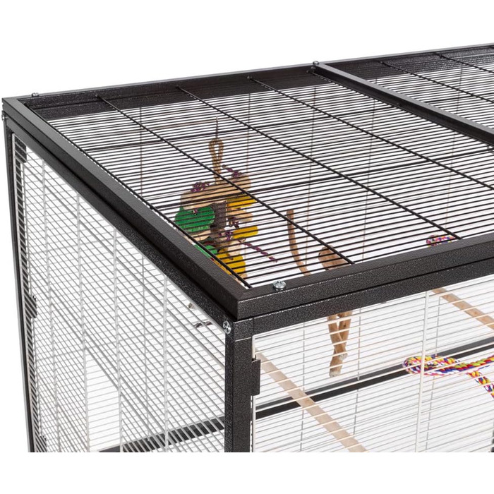 Вольєр для птахів XXL Vogelvoliere Casa 120, 120x81x180 см, антик/платина, клітка для папуг і канарок